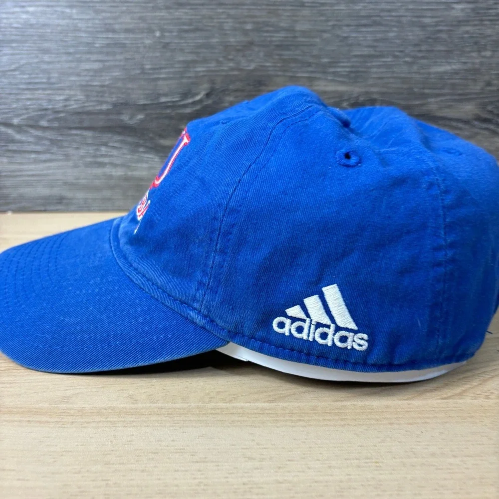 Kansas Jayhawks Hat Cap Strap Back‎ Blue Adidas Volleyball Adjustable
